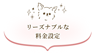 リーズナブルな料金設定